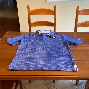 Slazenger Blue Patterned Polo Shirt